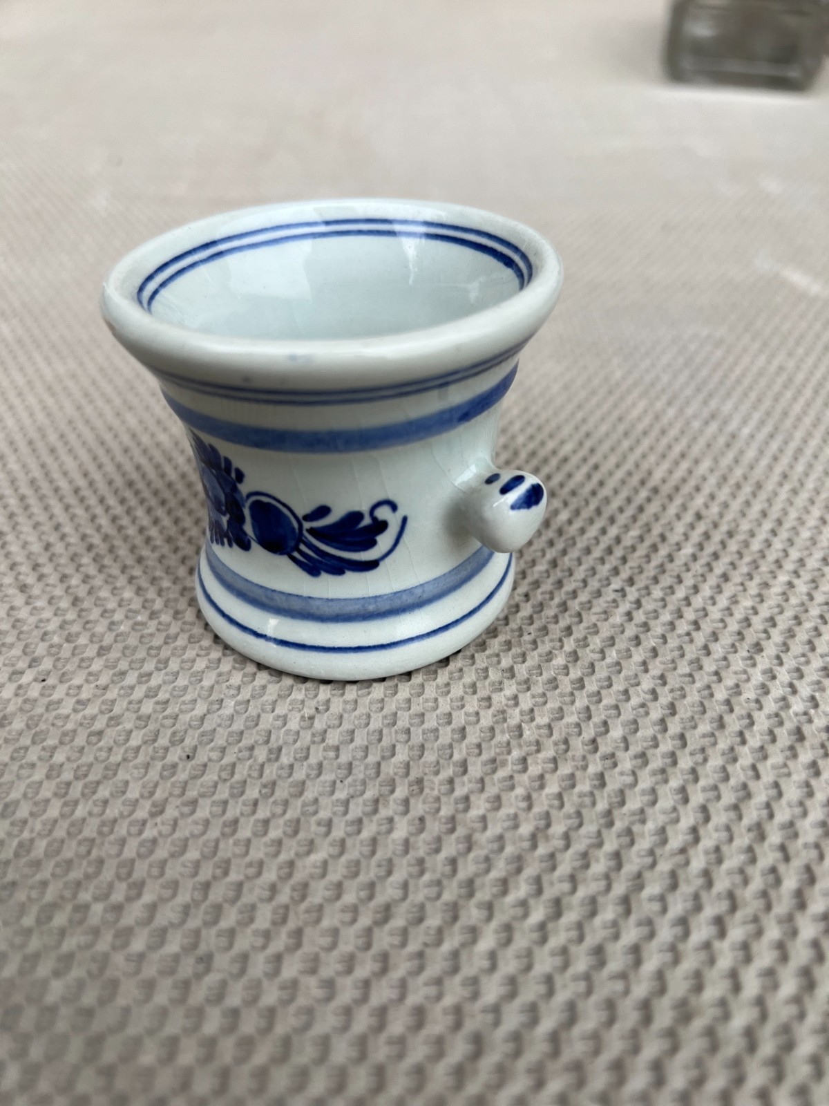 Vintage 1950 Squibb Pharmaceutical Delfts Holland Miniature Mortar No Pestle