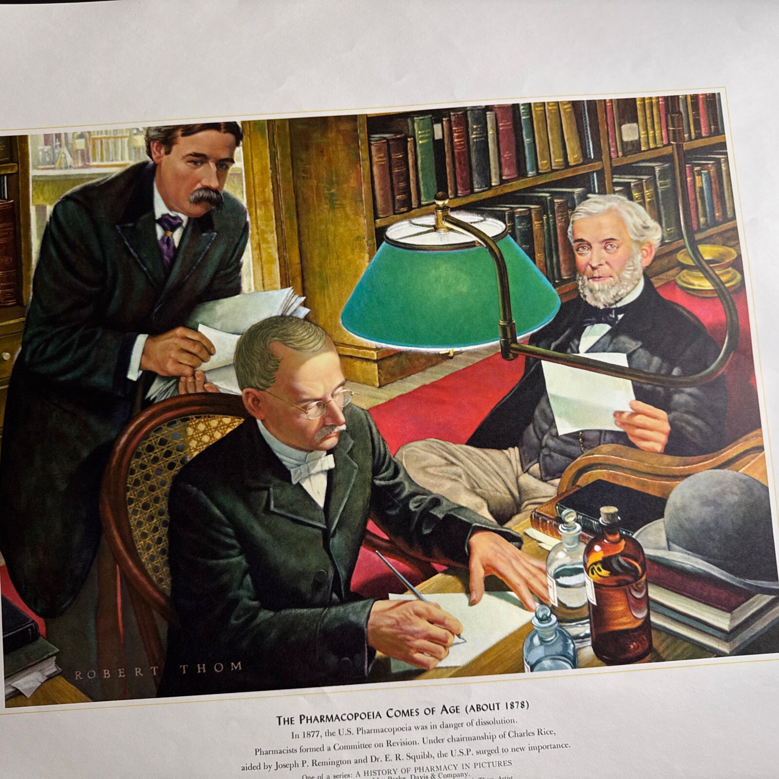 A HISTORY OF PHARMACY IN PICTURES 1954 PRINT#31 Great Gift For Doctor 22″×18″