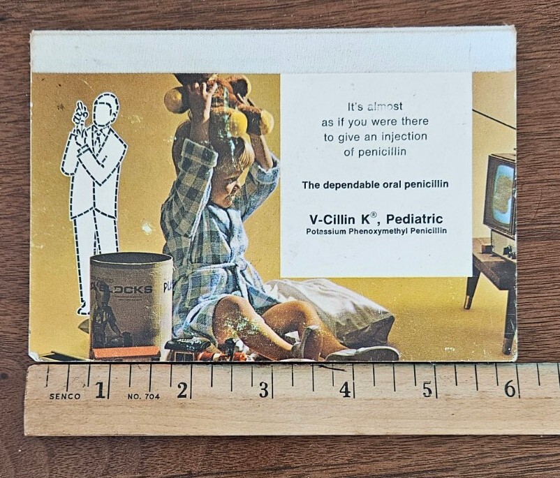 Lilly Note Pad Pharmaceutical Promotional for V-Cillin K Pediatric Penicillin
