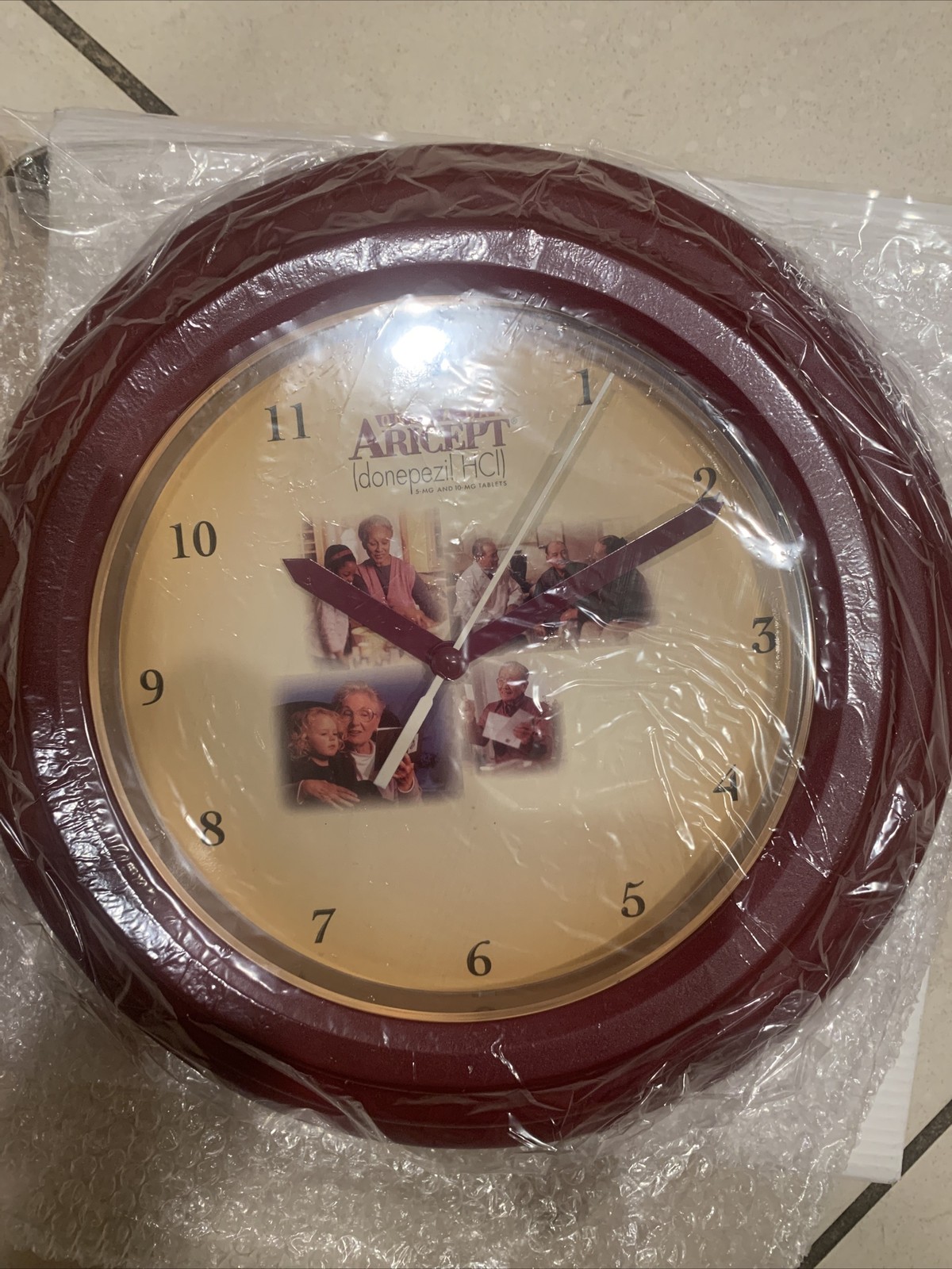 Aricept Vintage Clock Pharma Drug Rep “You Will Never Forget The Time” New