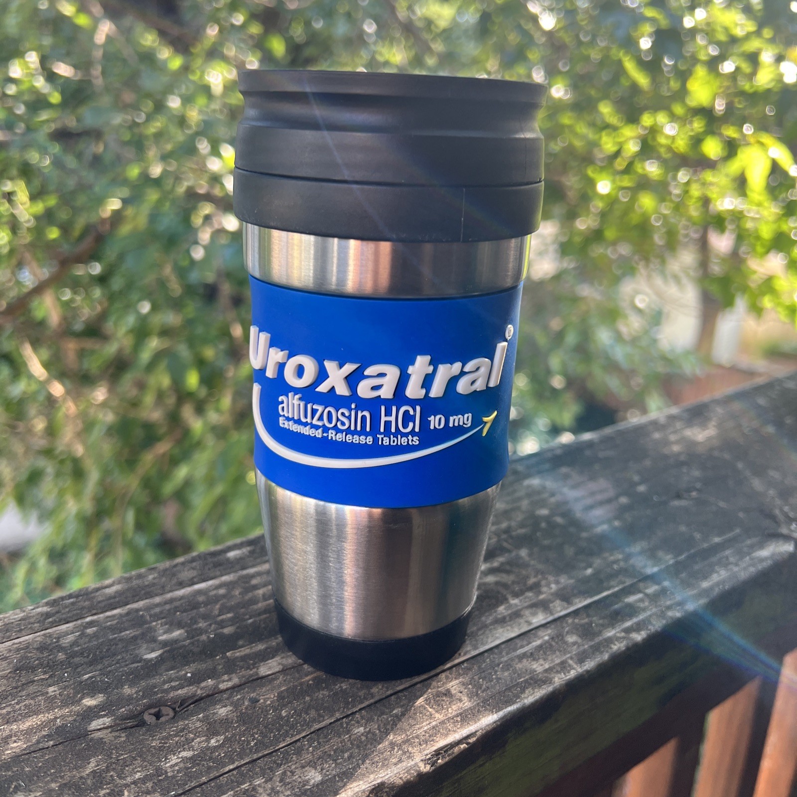 UROXATRAL Pharma Drug Rep Coffee Mug Thermos RARE Advertising Collectible