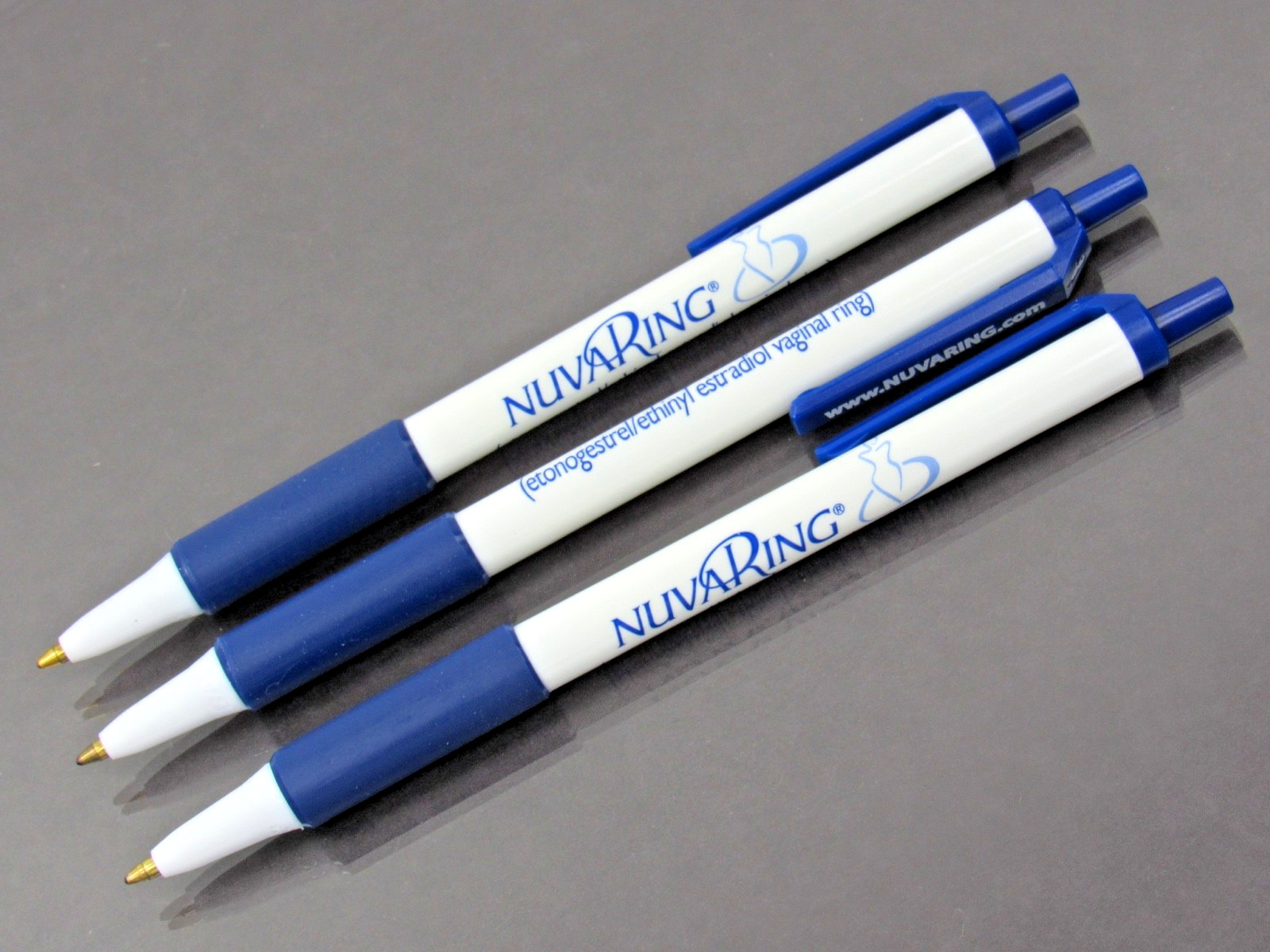 Lot of 3 NuvaRing Estradiol BIC PENS Drug Rep Pharmaceutical Promo Advertising