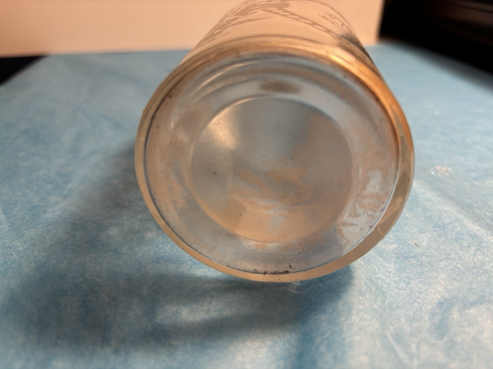 Antique French Victorian Glass Etch Decorated Monogram Apothecary Spirit Bottle