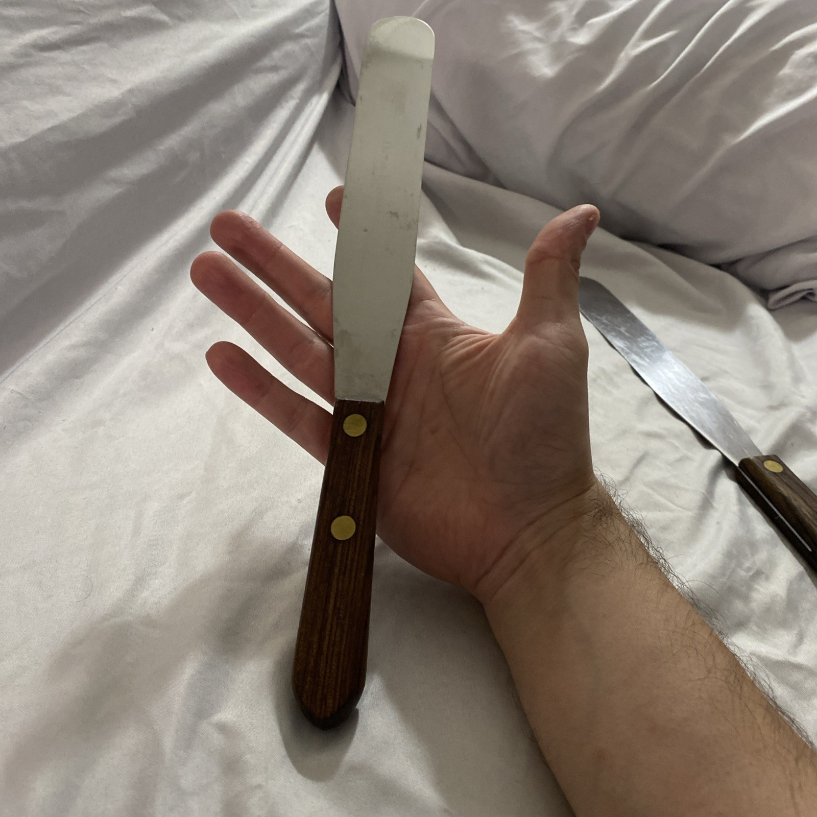 Pharmacy Spatula Wooden Handle Unknown Brand Size New Never Used