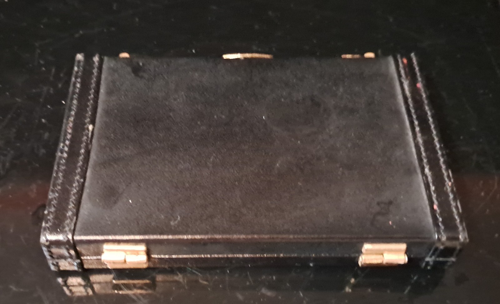 Rare 1980’s “ZIAC” Pharmaceutical Black Miniature Briefcase Business Card Holder