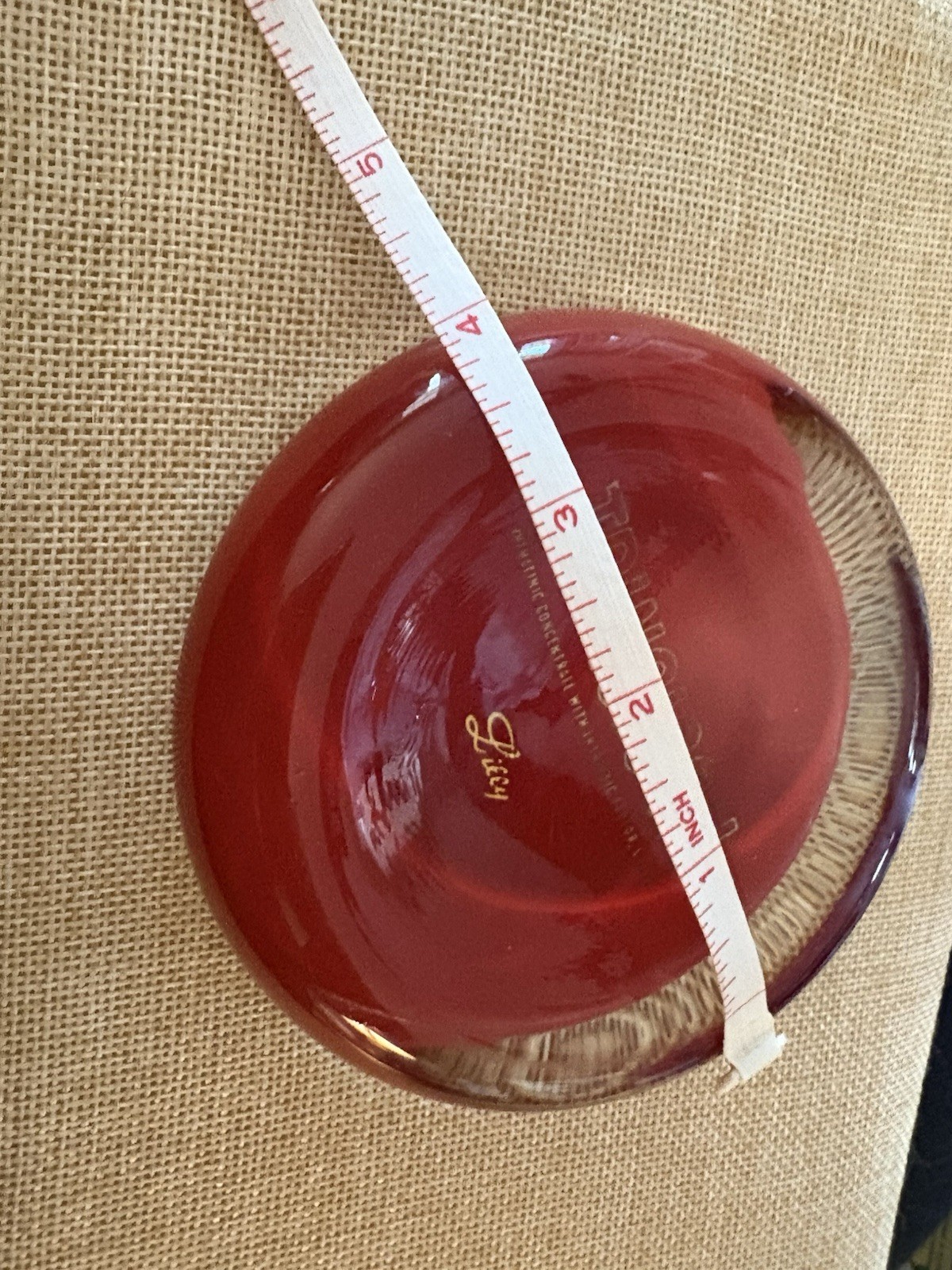 Vintage Trinsicon Red Blood Cell Glass Paperweight Medical Promo Oddity