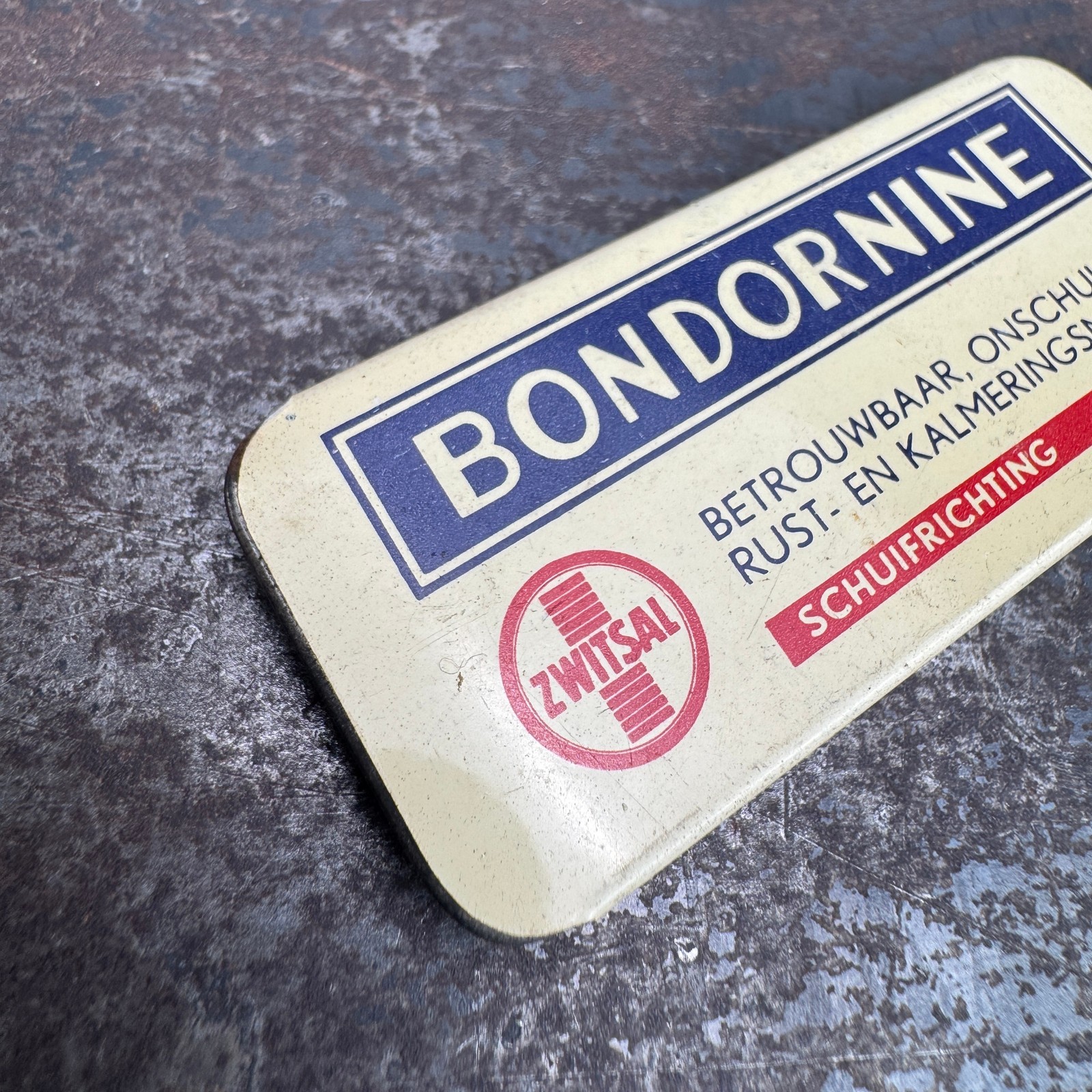 Vtg c.1960s BONDORNINE Advertising Medical Tin – GERMAN – EMTPY / NO CONTENTS