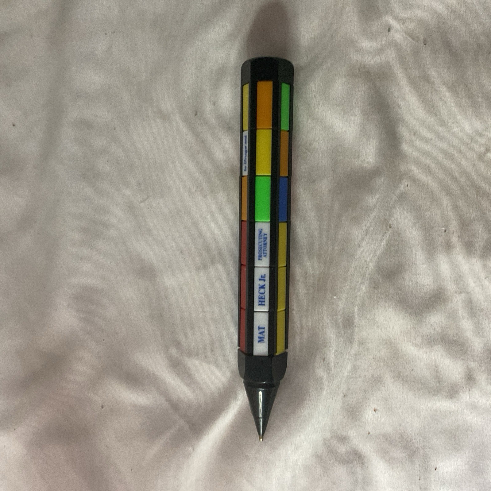 Rubik’s Cube Style Advertising Pen Mat Heck Jr Prosecuting Attorney Say No Drug
