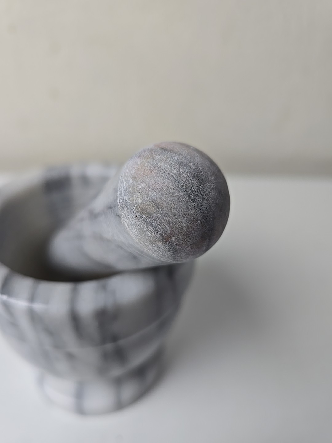 Marble Footed Mortar & Pestle Apothecary Pharmacy Medicine Herb Spice Grinder 4″