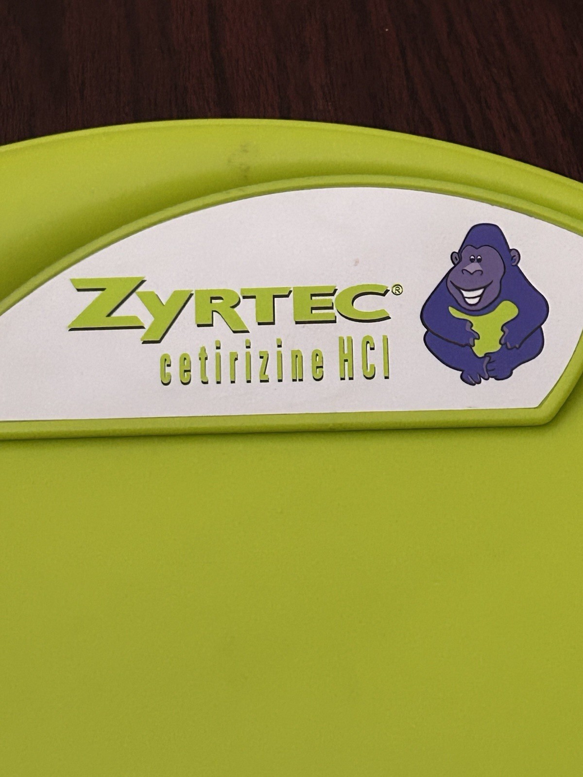 Drug Rep Clipboard Green Purple Gorilla Plastic Pharmaceutical 2003 READ*