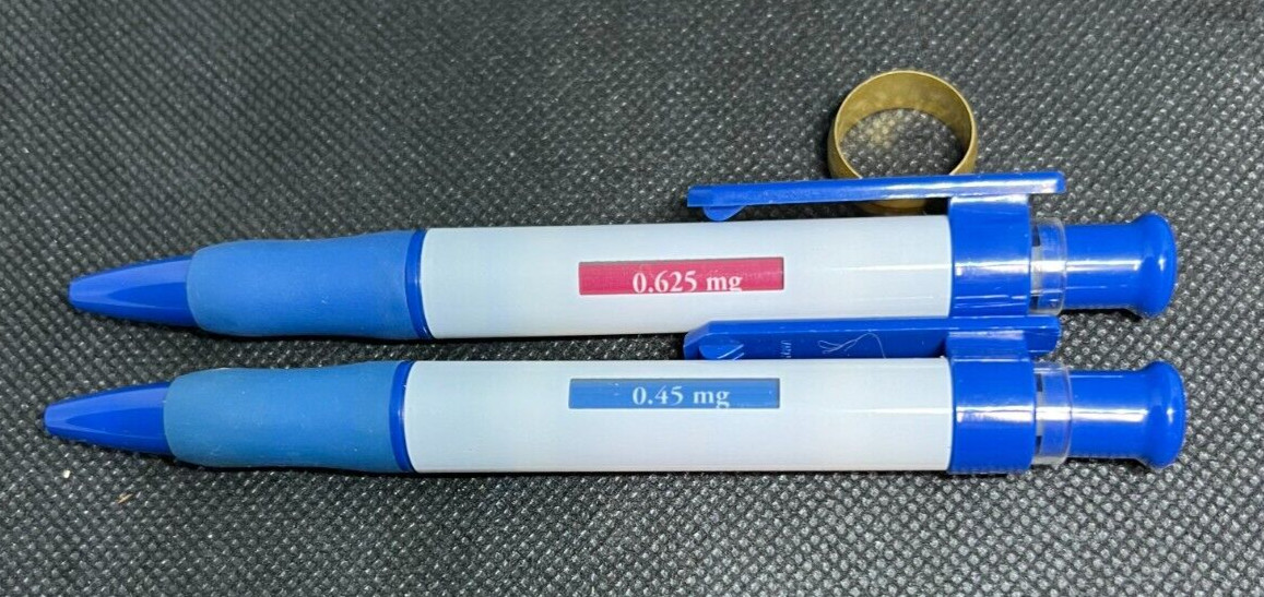 LOT of 2 PREMARIN Medical Drug Rep Pharmaceutical Pens Rotating Barrel