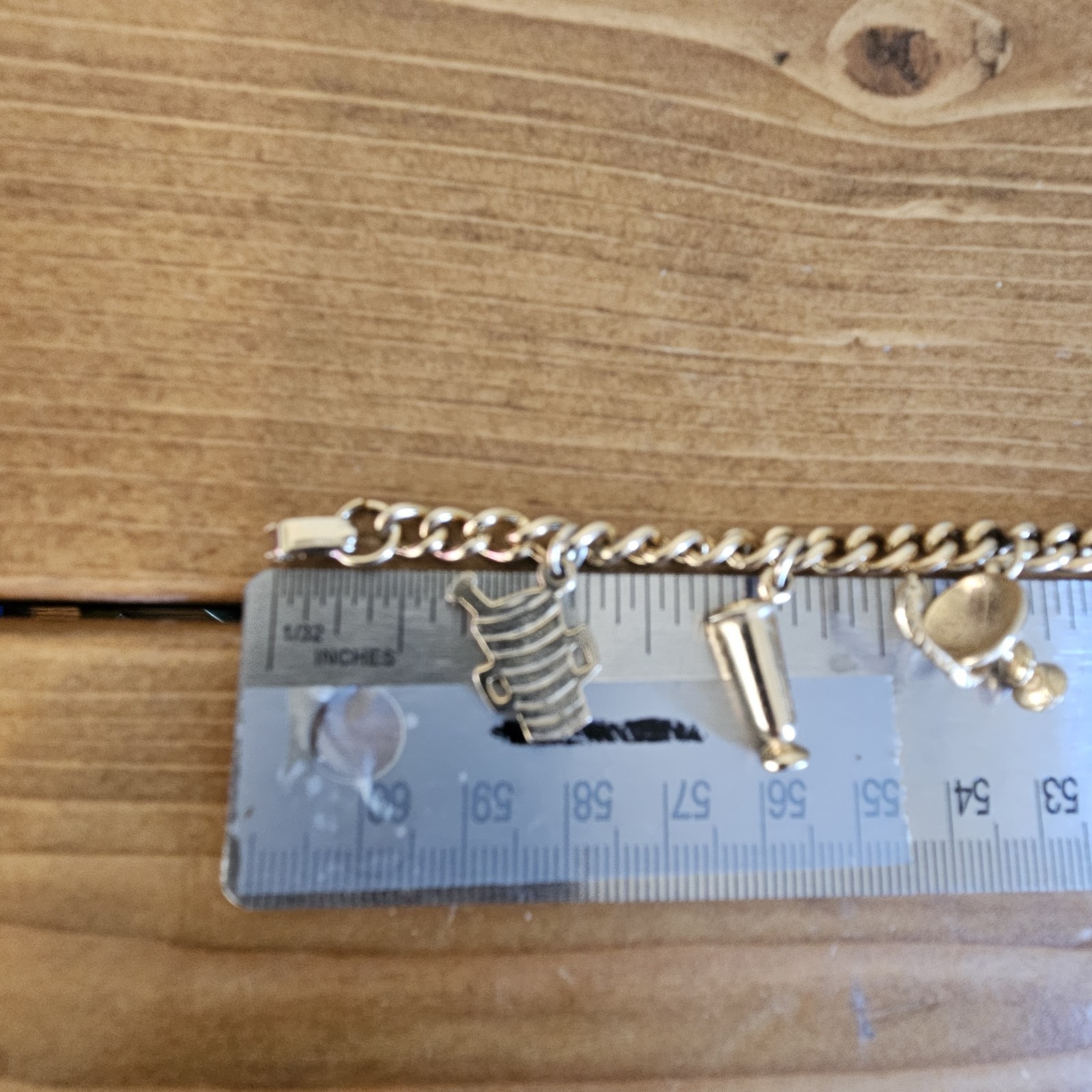 Pharmaceutical~Pharmacist Brass Gold Tone Bracelet~with 7 Charms