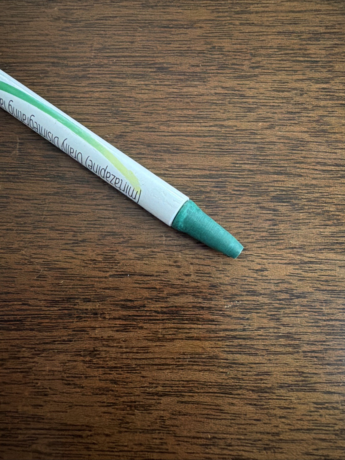 Rare Drug Rep Remeron SolTab Pen Medical Pharmaceutical Green White Merck Works