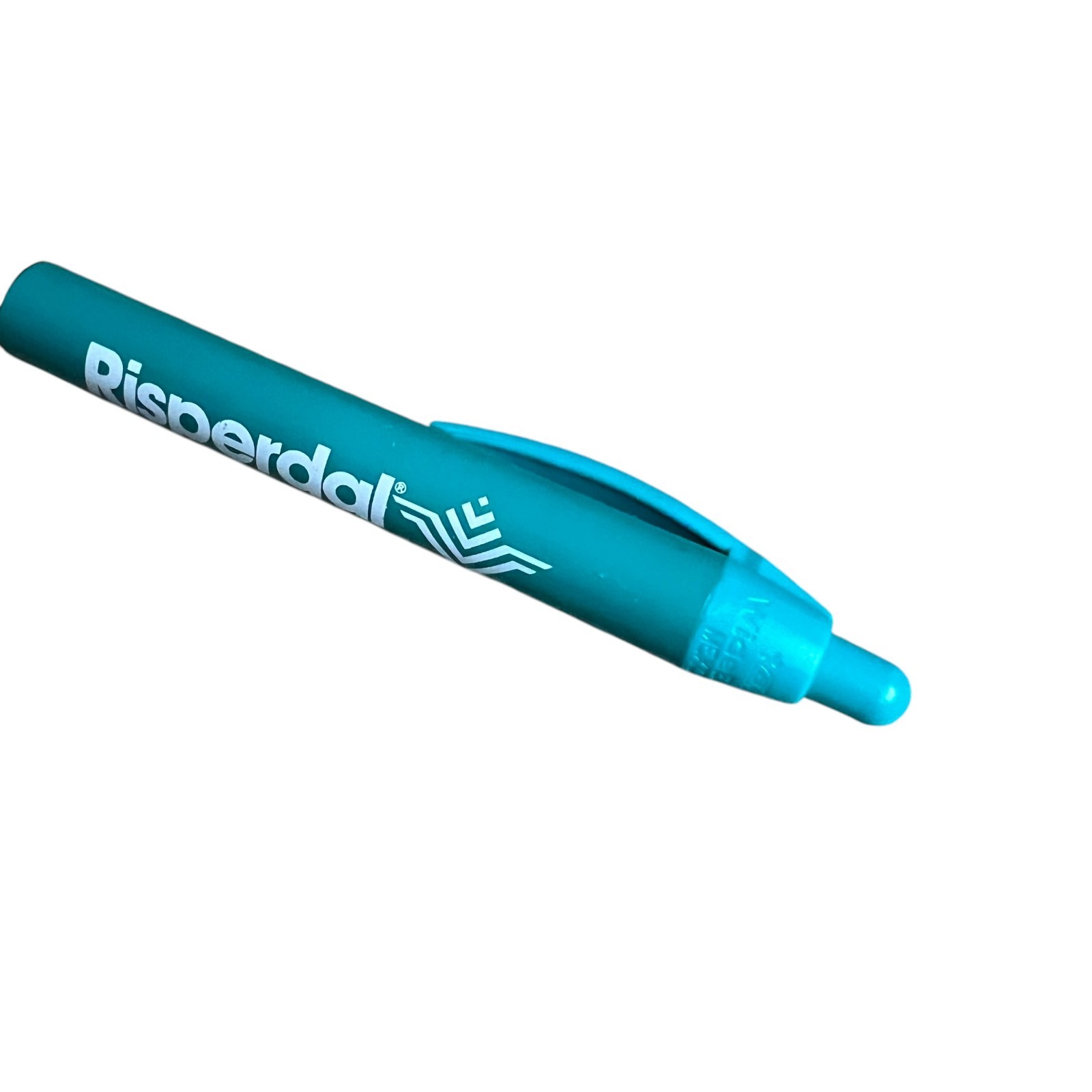 Risperdal Risperidone Pharmaceutical Drug Rep Promo Pen Teal Retractable
