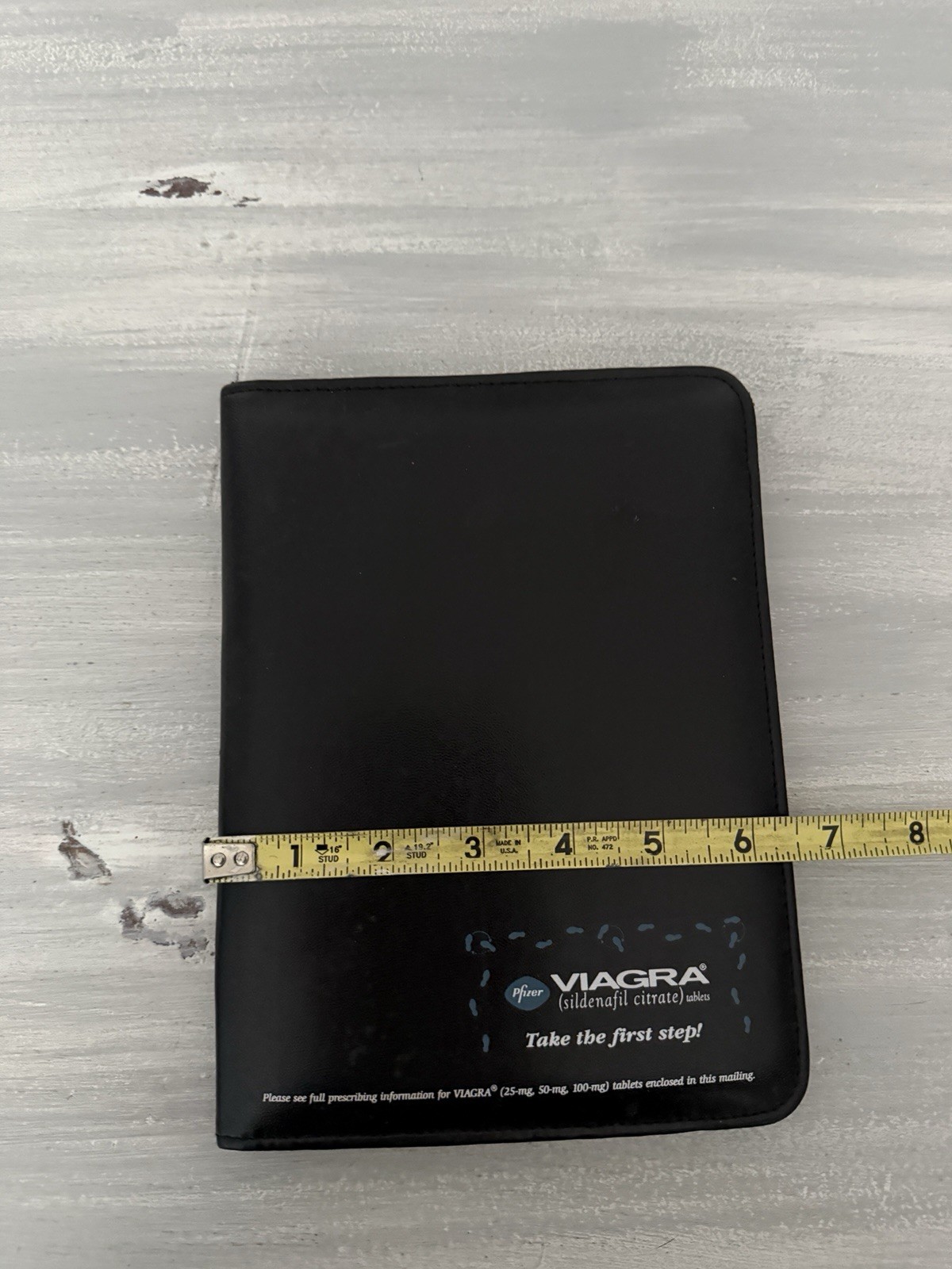Vintage Viagra Pfizer Small Portfolio Bi-Folder Professional 1998 9″x6″