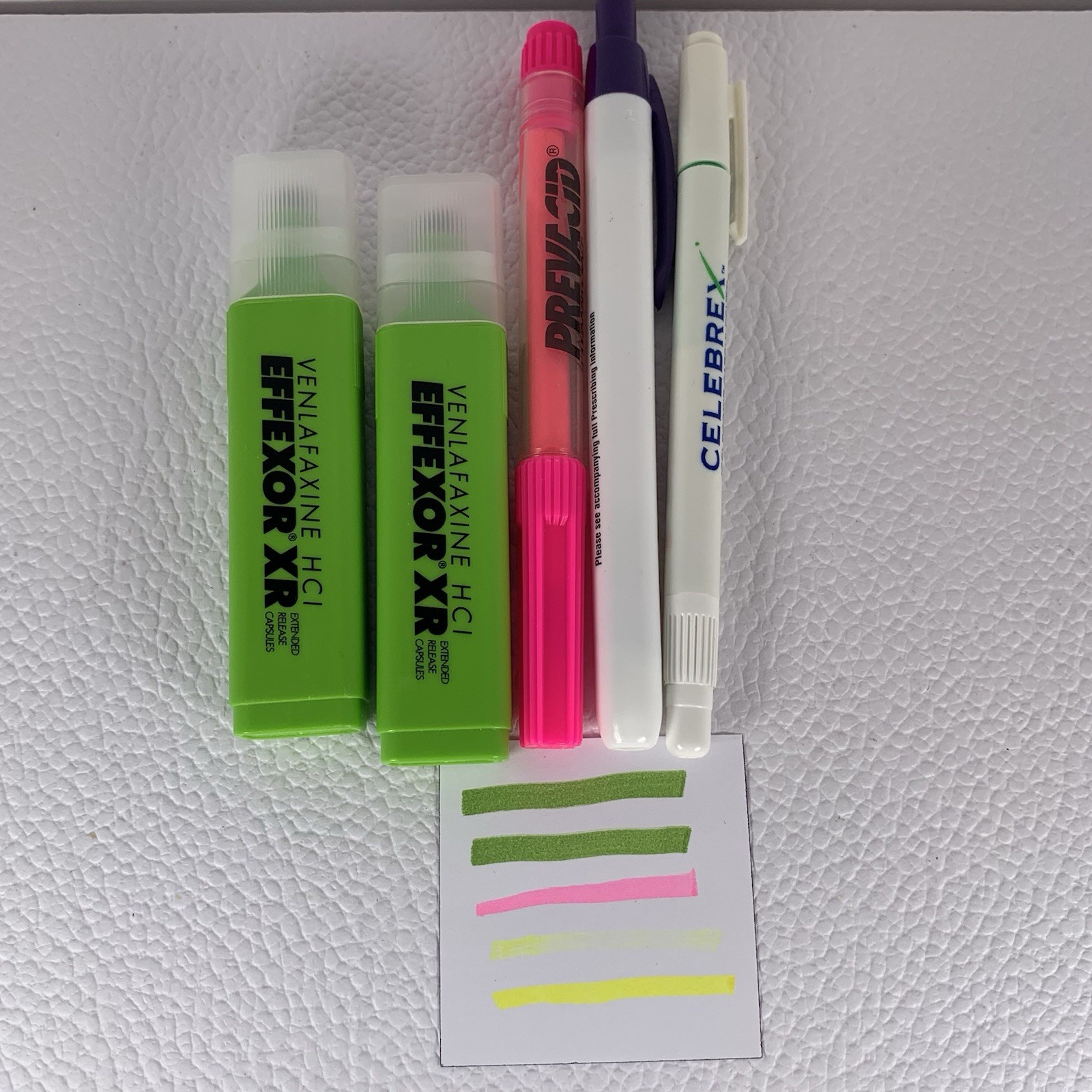 Effexor XR Pharmaceutical Drug Rep Highlighter Lot Pen Prevacid Original Owner ￼