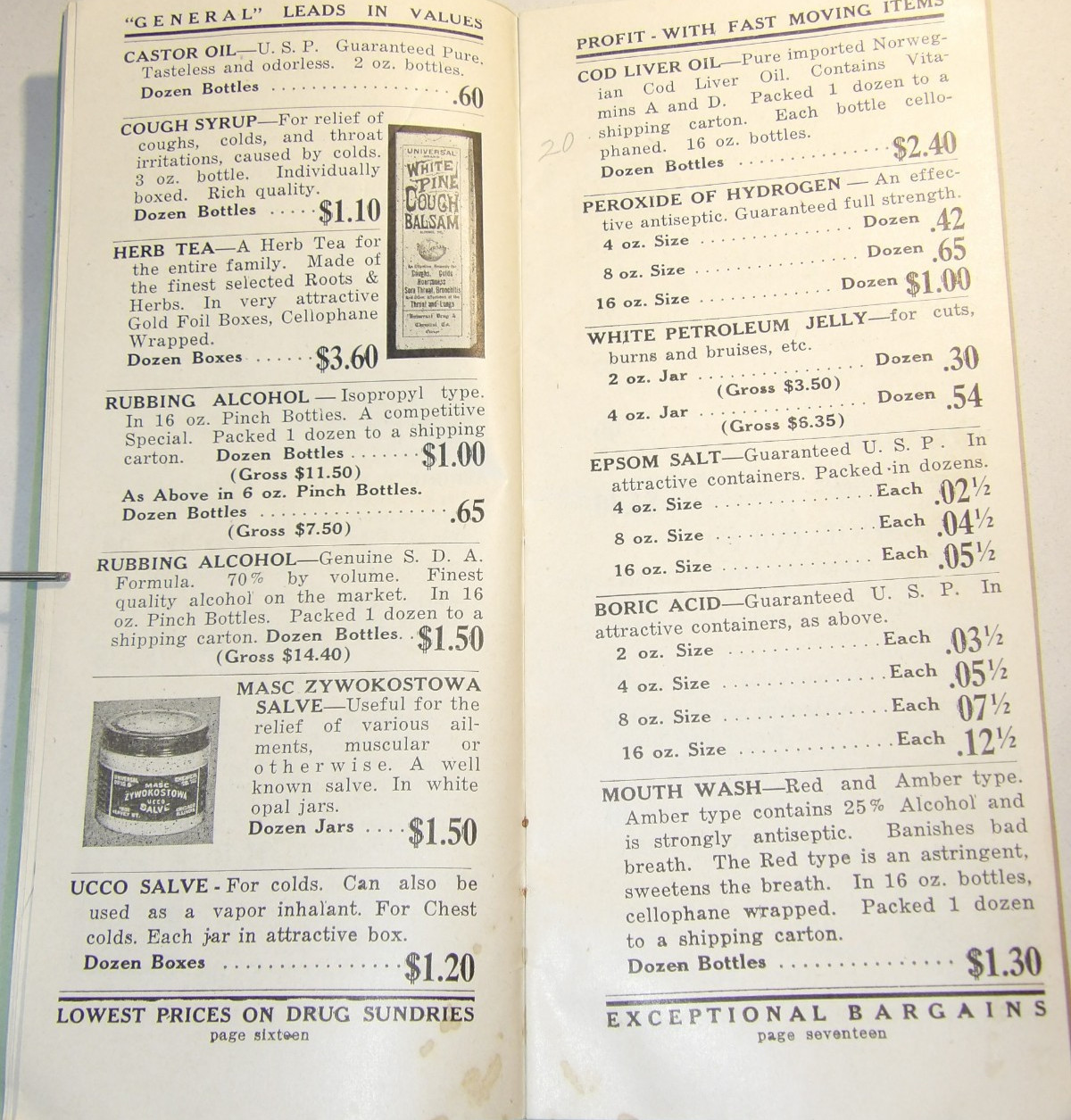 VTG 1930s DRUG STORE WHOLESALE CATALOG! DEPRESSION PRICES! CONDOMS/SHAVING/MEDS!