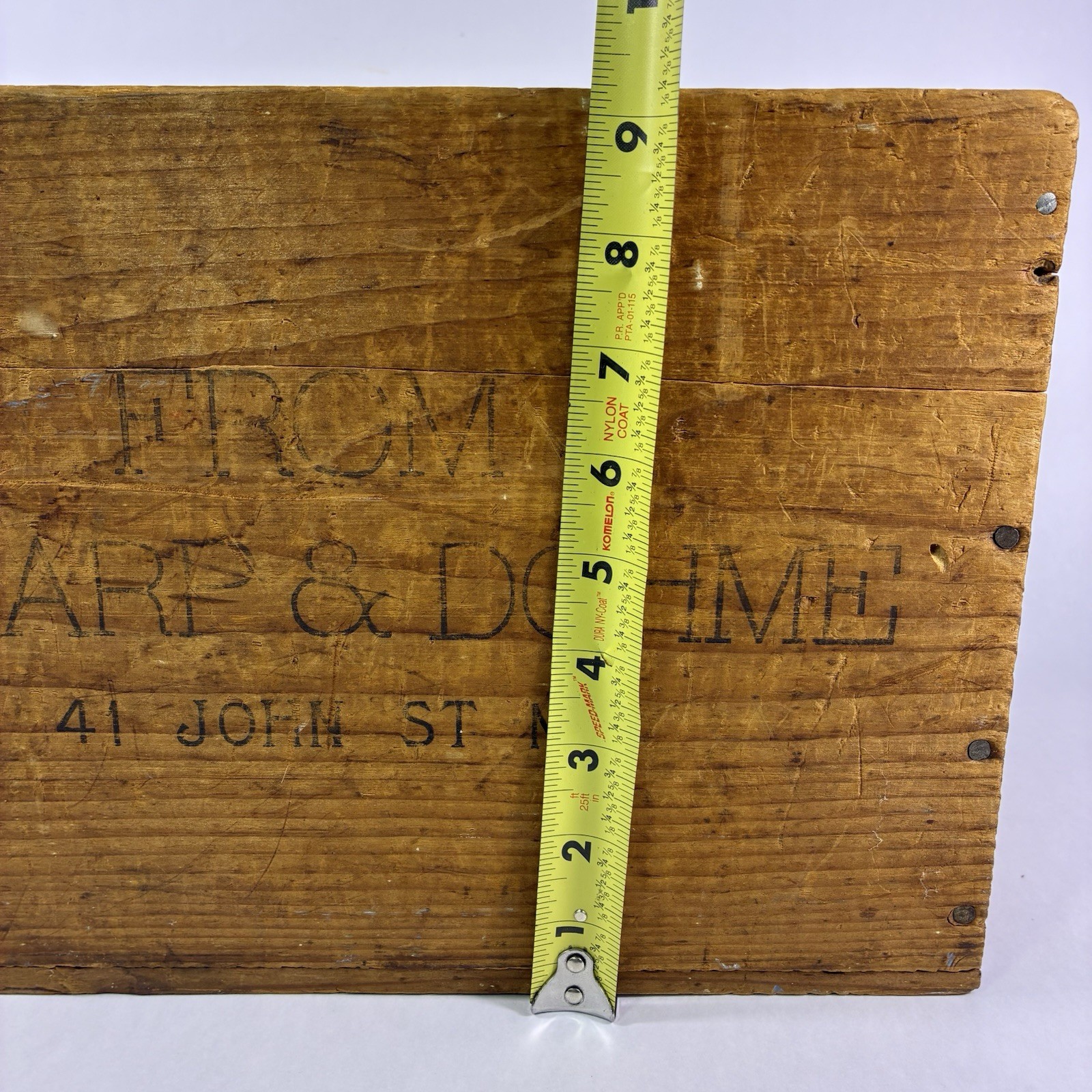RARE Antique Sharp & Dohme Large Wooden Crate Box Pharmaceutical John St NY