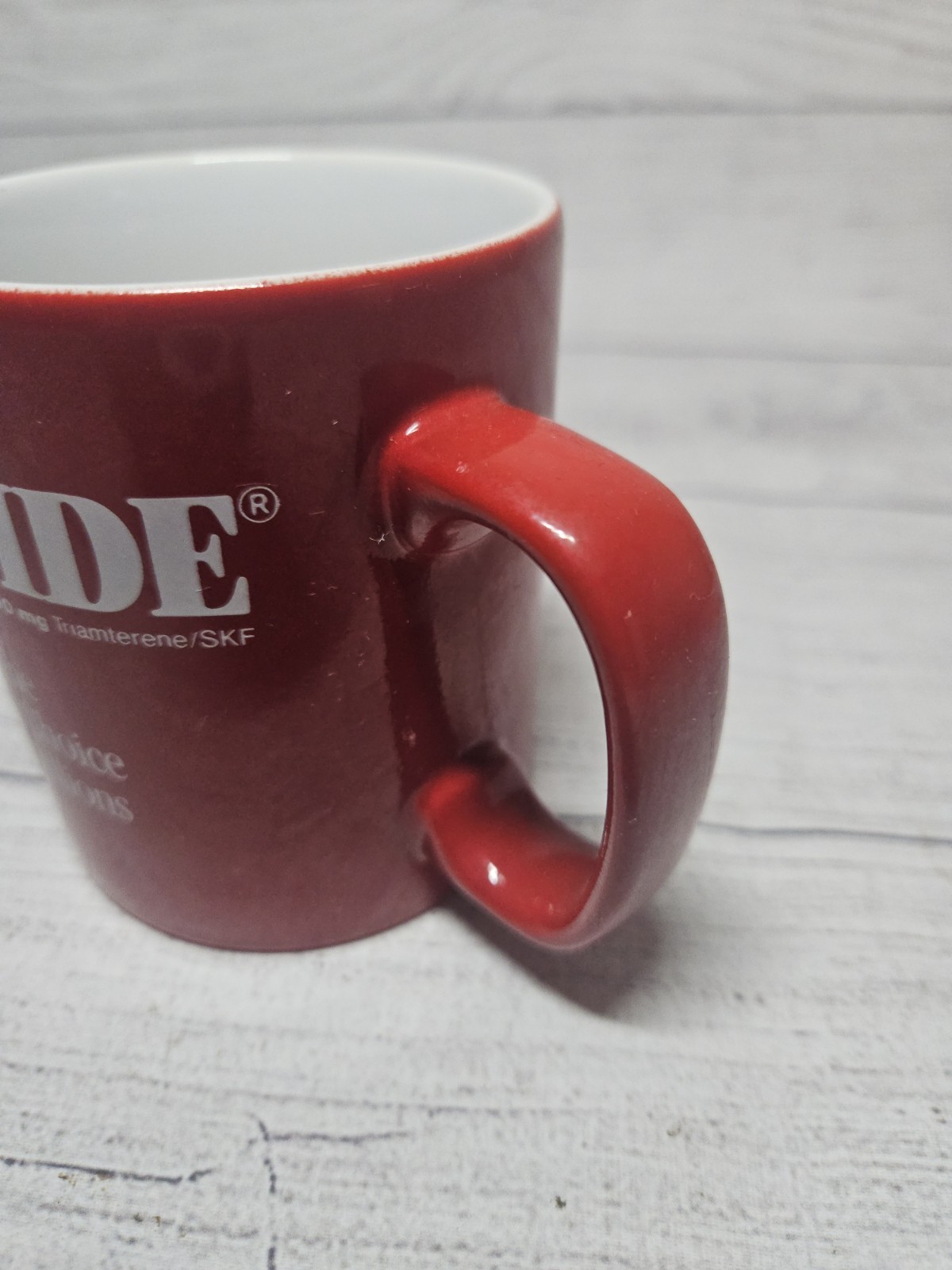 DYAZIDE Pharmaceutical Drug Rep Promotional Mug Coffee Cup-Red-RARE! – England