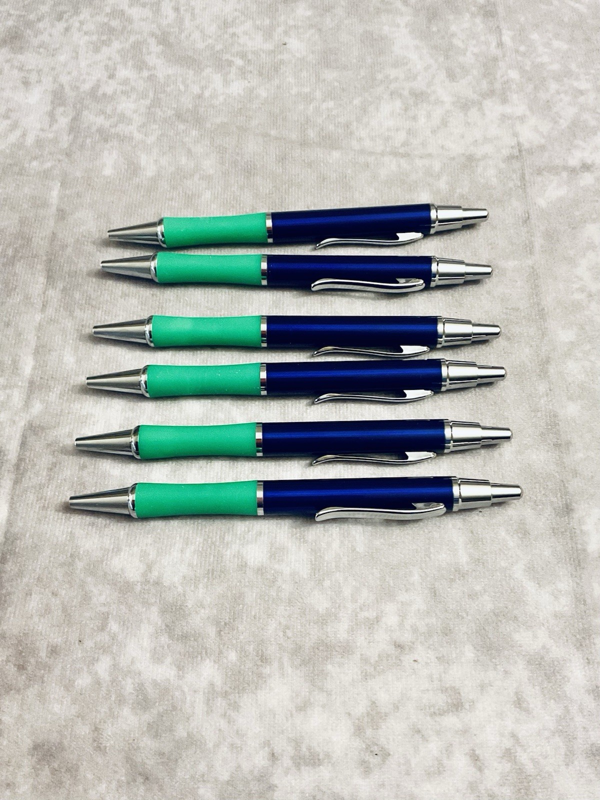 CELEBREX PHARMACEUTICAL REP PENS METAL BLUE GREEN GRIPS CHROME CLIP LOT OF 6