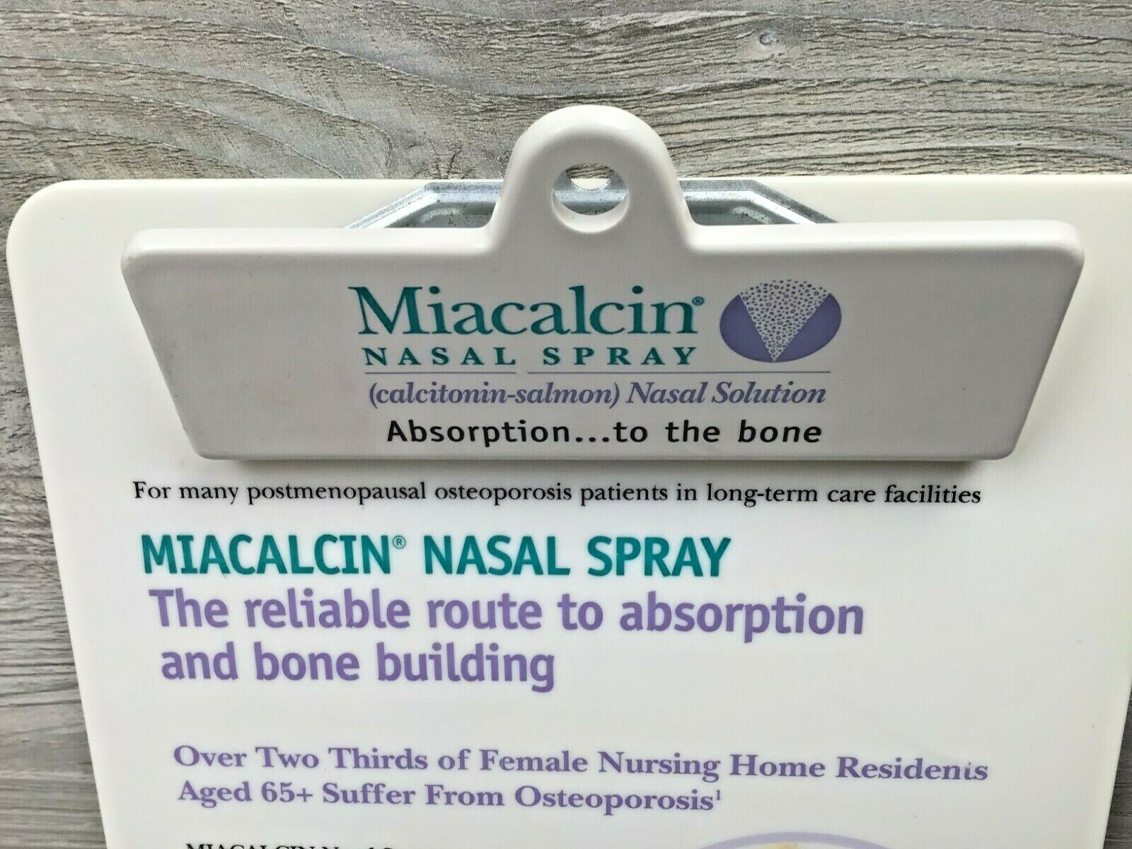 Miacalcin Nasal Spray Doctor’s Advertising Clipboard Pharmaceutical Collectible