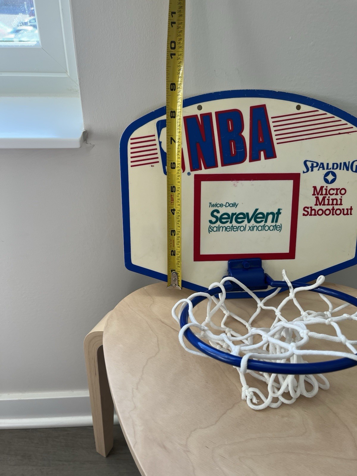 Vintage Spalding NBA Micro Mini Shootout Basketball Hoop Serevent Pharma Promo