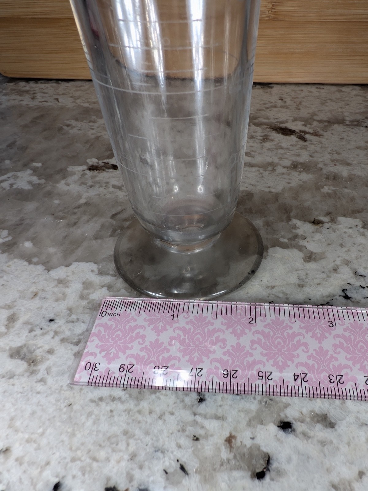Apothecary Conical Footed Glass Measuring Beaker Spout Vintage 4oz 5.25 Pharmacy