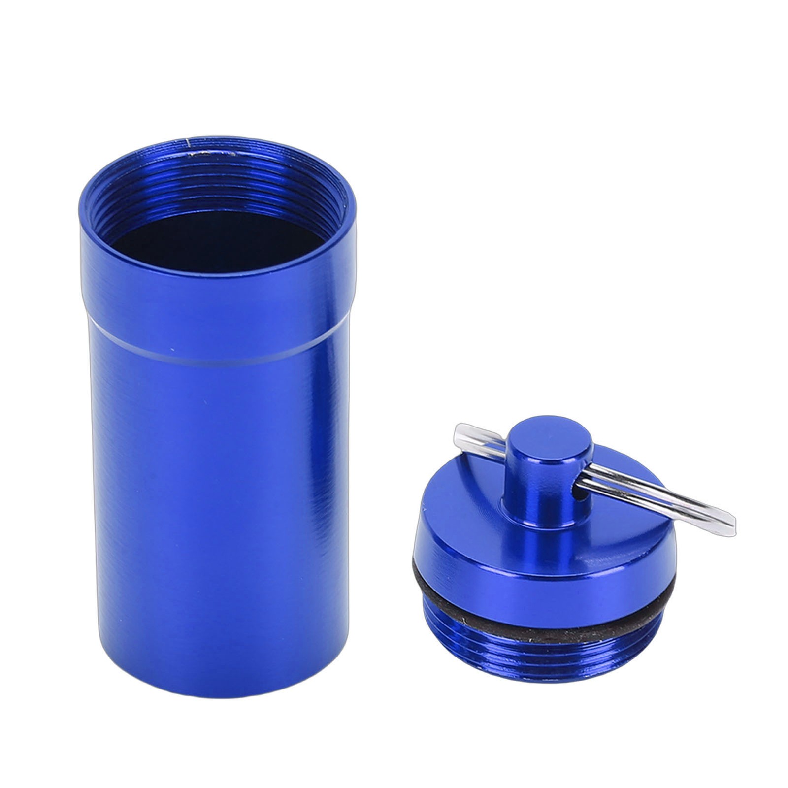 5pcs Mini Keychain Tablets Case Water Proof Outdoor Tablets Container Blue