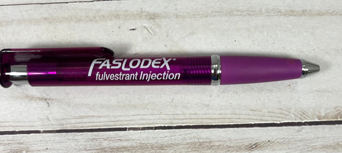 Faslodex Pharmaceutical Promo Pen Translucent Pink Barrel Stylus Tip (2Pack)