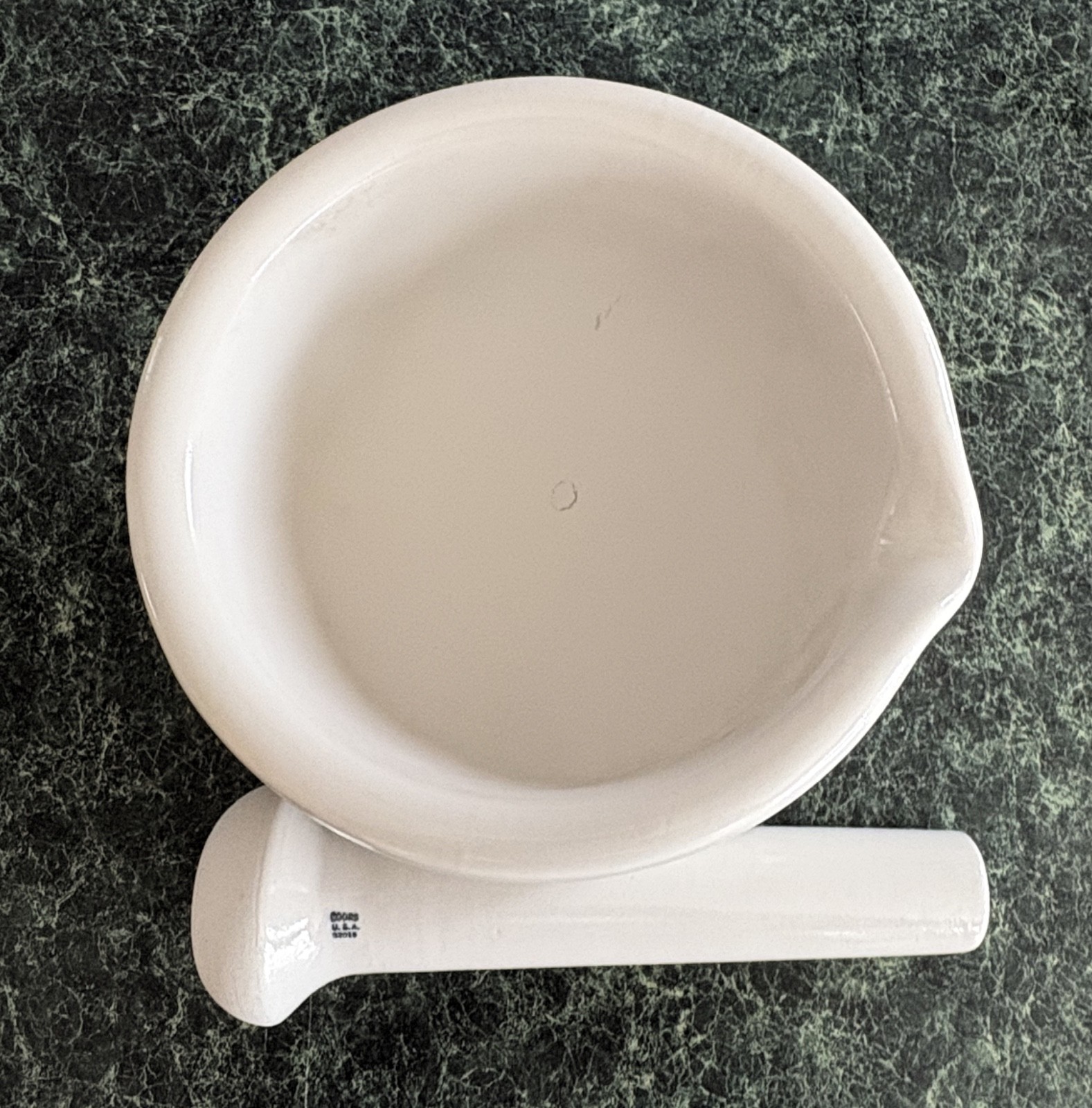 Vintage Coors Mortar & Pestle # 52017 – # 52015 Heavy White Ceramic Porcelain