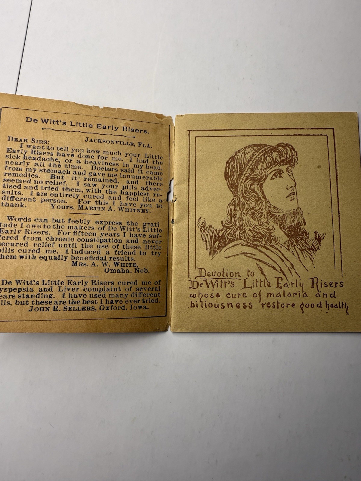 Antique DeWitt’s Little Early Risers Advertising Booklet 1890s Pharmacy Ephemera