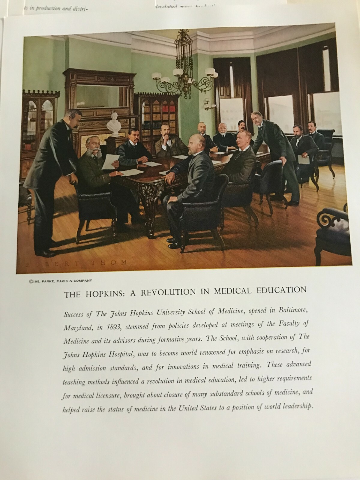 Vintage perfect PARKE-DAVIS “GREAT MOMENTS In MEDICINE” 45 PRINTS complete set