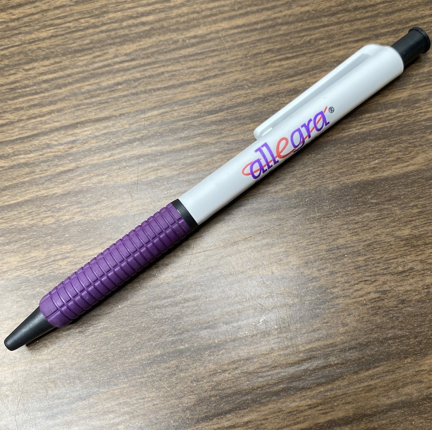 Pharmaceutical Advertising ALLEGRA Drug Rep Paper Mate Click Pen w/ Grip Writes