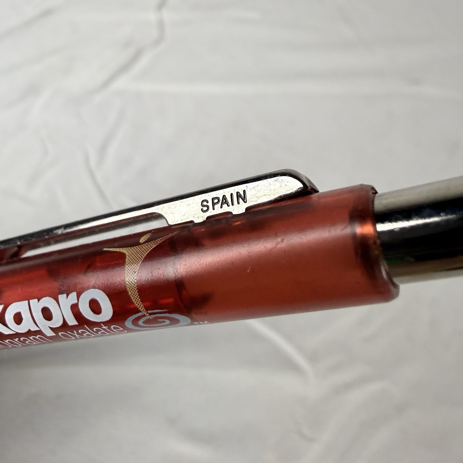 Lexapro Advertising Pen Red Translucent Black Ink Doctor Drug Pharma Rep Ad
