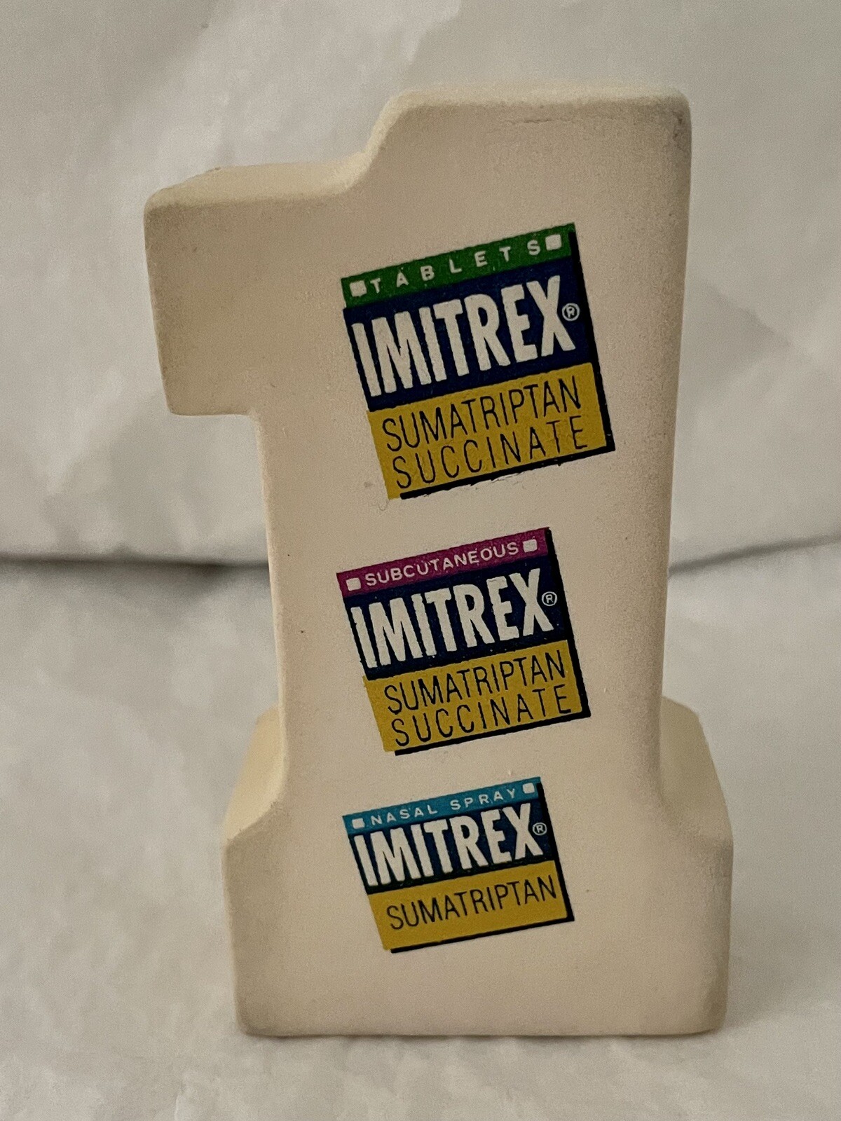VTG 90’s IMITREX “FIRST TO MARKET” # ONE RUBBER STRESS RELIEF HAND GRIPER PHARMA