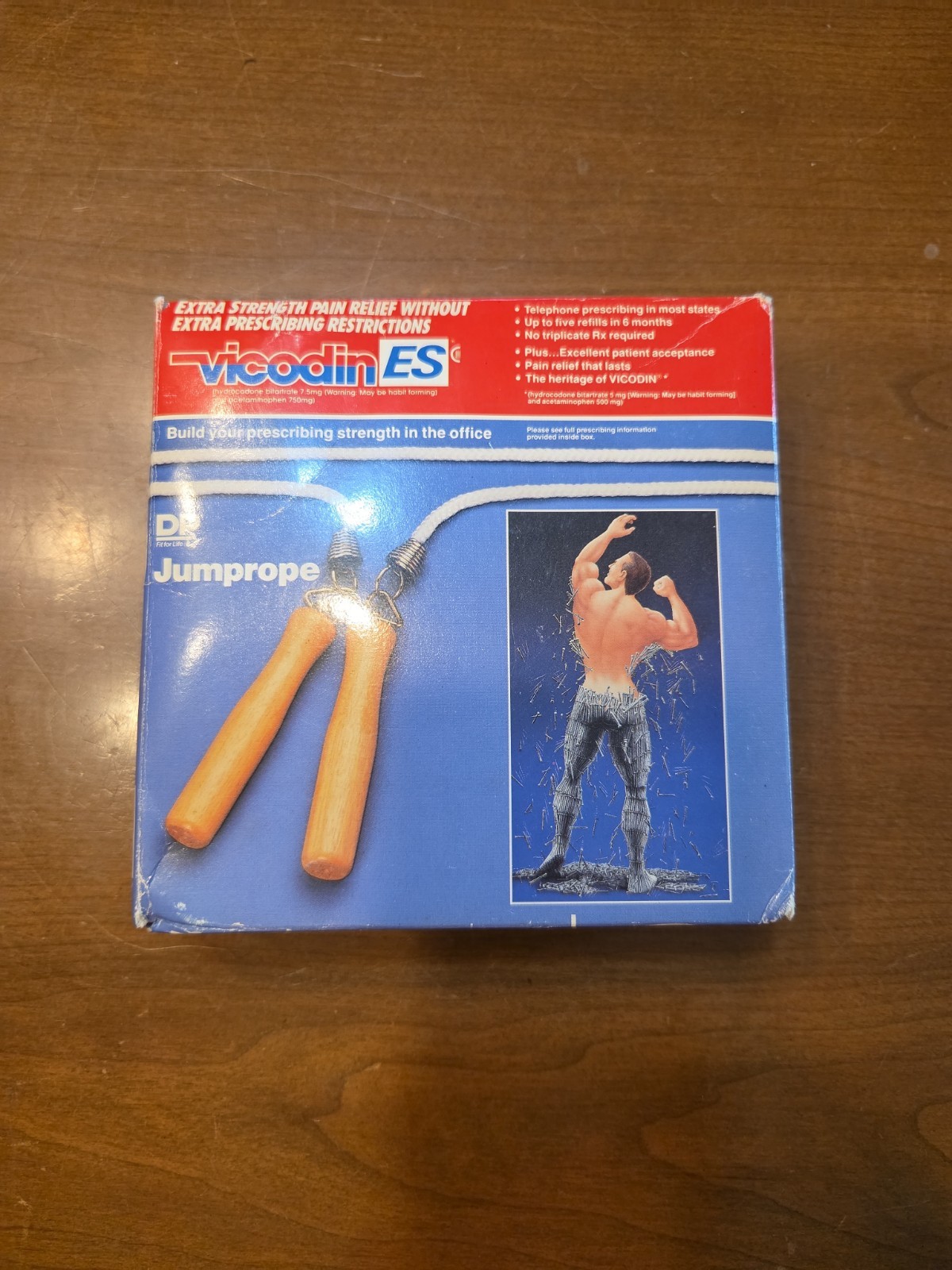 Vicodin ES Jump Rope Advertising Promo Pharma Swag BASF in Box Vintage 90’s
