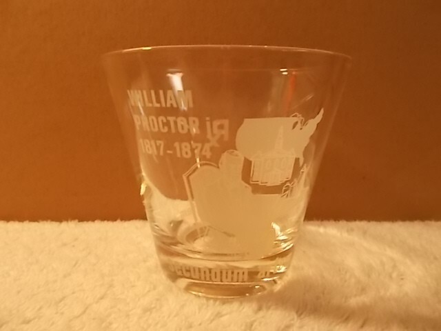 William Proctor Jr RX Secundum Artem Etched Drinking Glass Barware