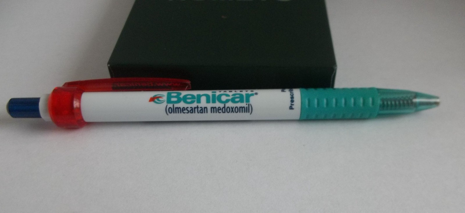 Benicar Olmesartan Medoxomil Promo Pen – Plastic – Teal/White – Ridged Grip