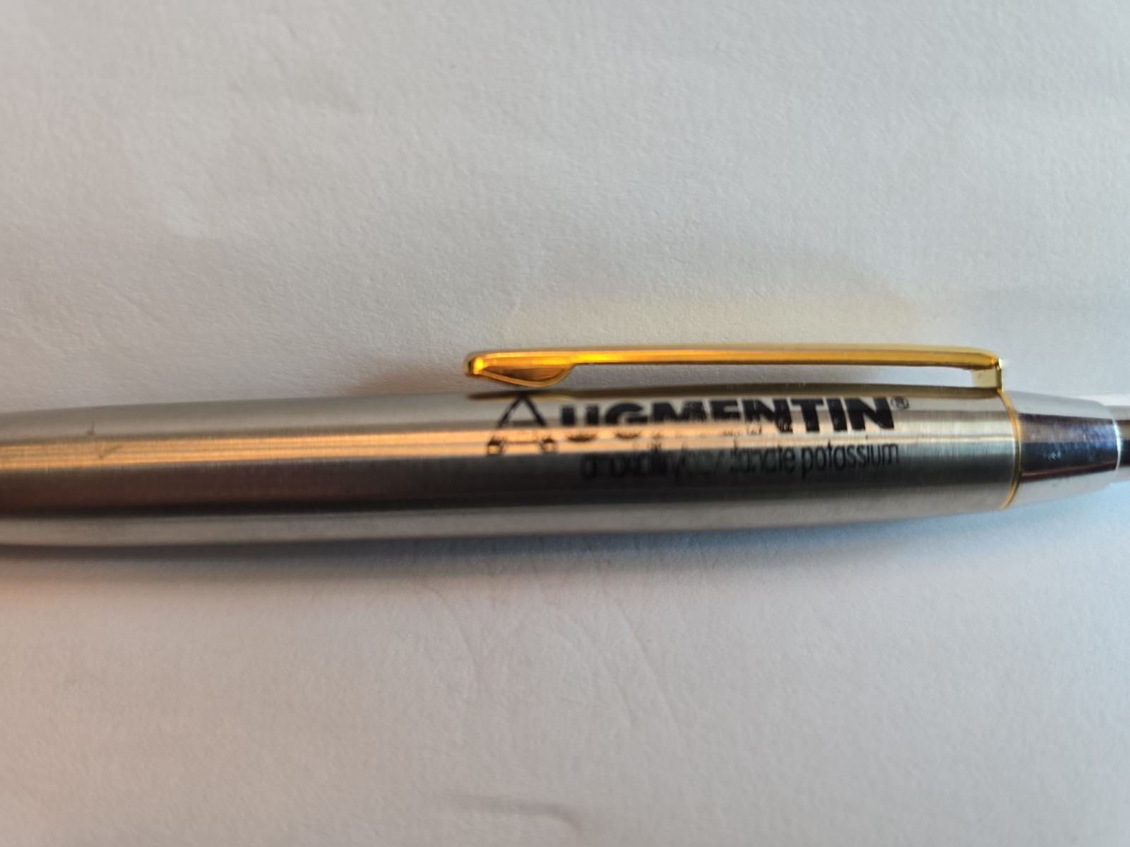 Augmentin Metal Barrel Pen Drug Rep Pharmaceutical Advertising Writes