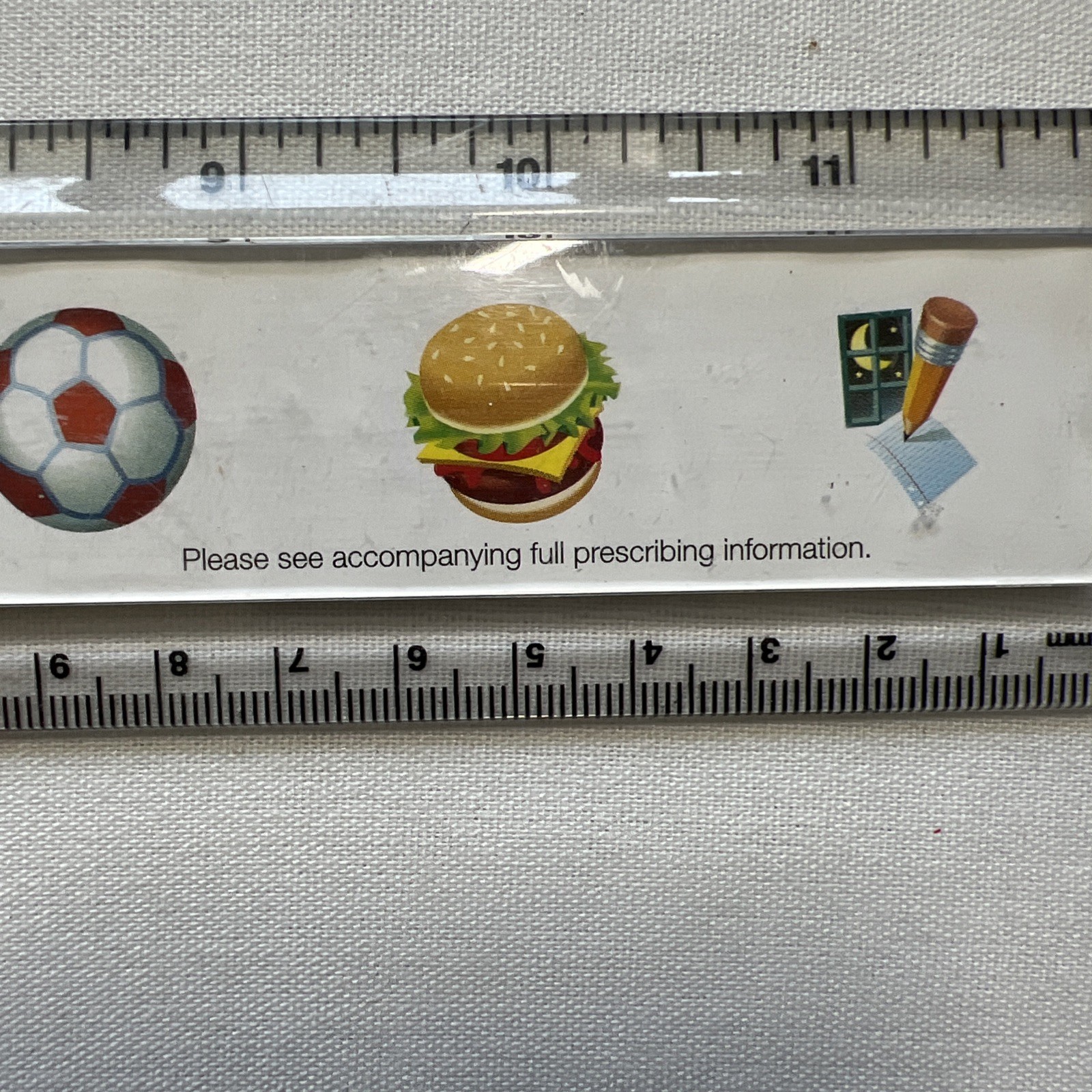 Concerta Pharmaceutical Drug Rep Ruler ADHD School Teacher Graphic Collectible