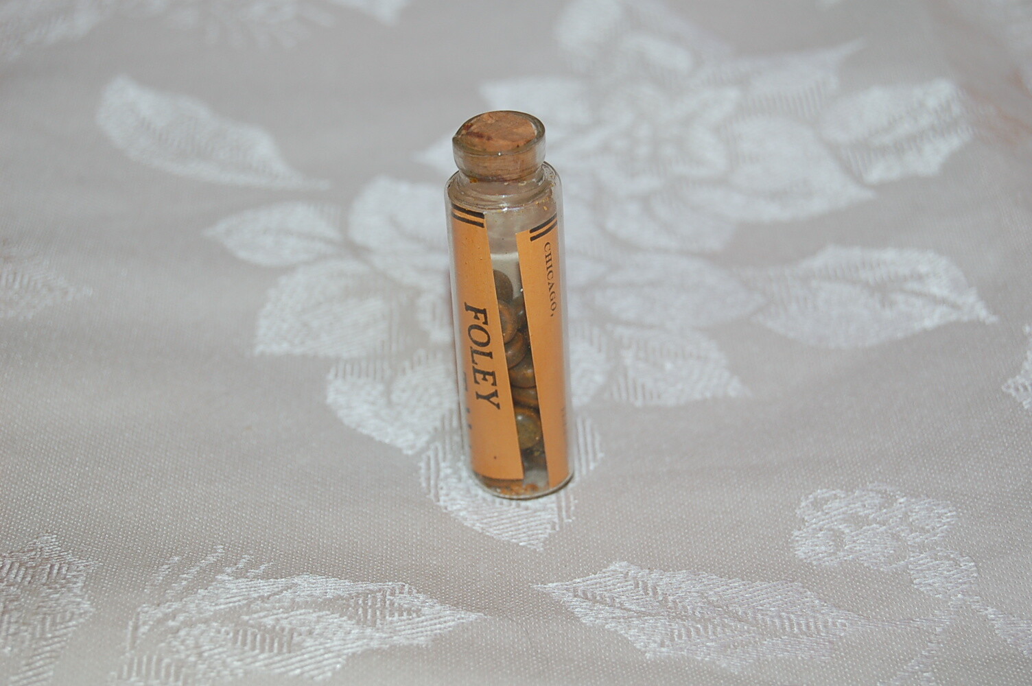Vintage Drug Store Pharmacy Foley Cathartic Tablets Cork Top Bottle
