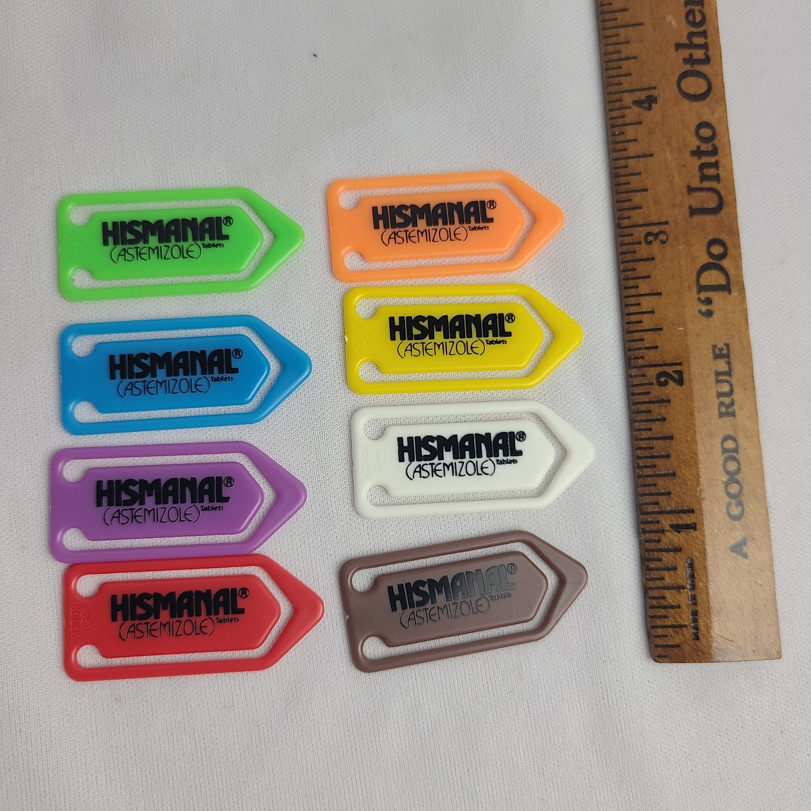 Vintage Pharmaceutical Drug Rep Promo Paper Clip Lot Of 8 Hismanal Astemizoles
