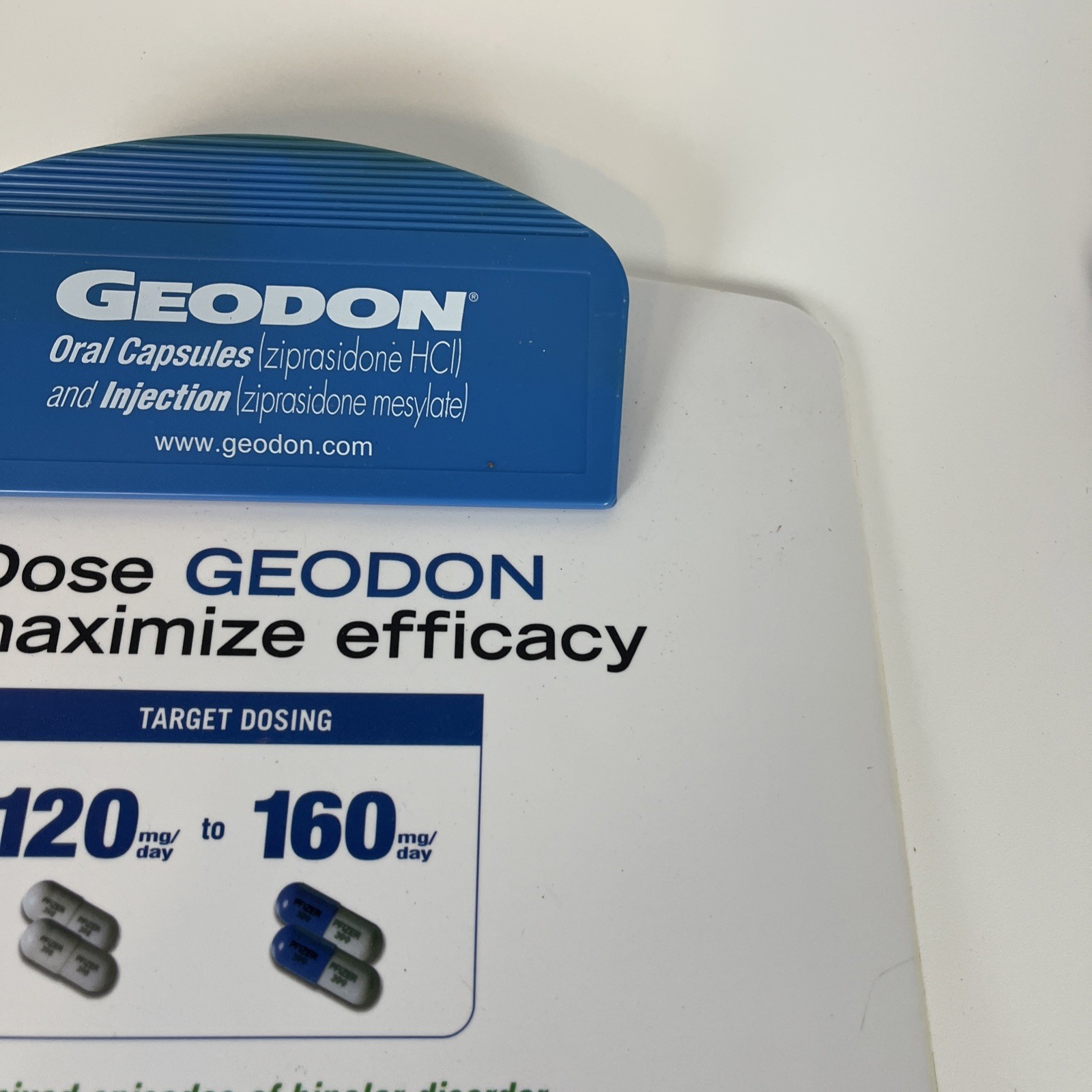 Zyprexa And Geodon Clip Boards Pharmaceutical Advertising