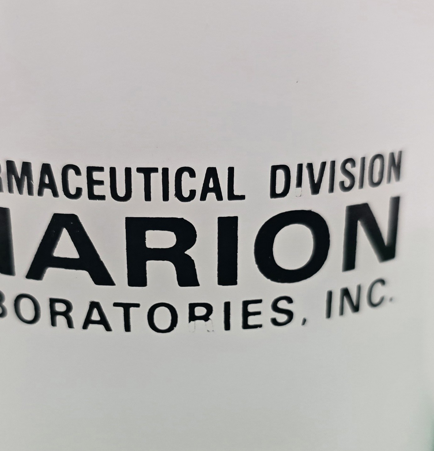Vintage Pharmaceutical Milk Glass Mug Nitro-Bid Pavabid Marion Labs Glasbake