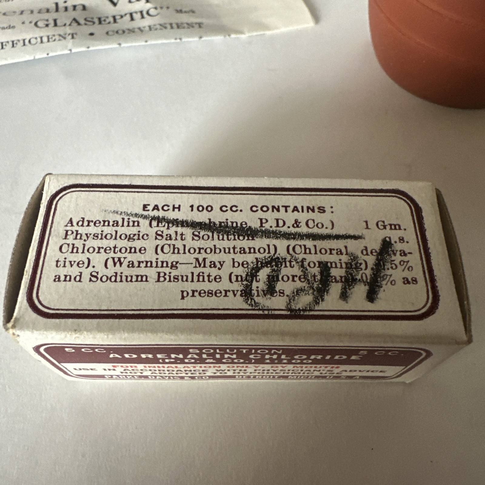 Antique Adrenalin Vaporizer Set Glaseptic Parke Davis & Co Detroit MI Complete