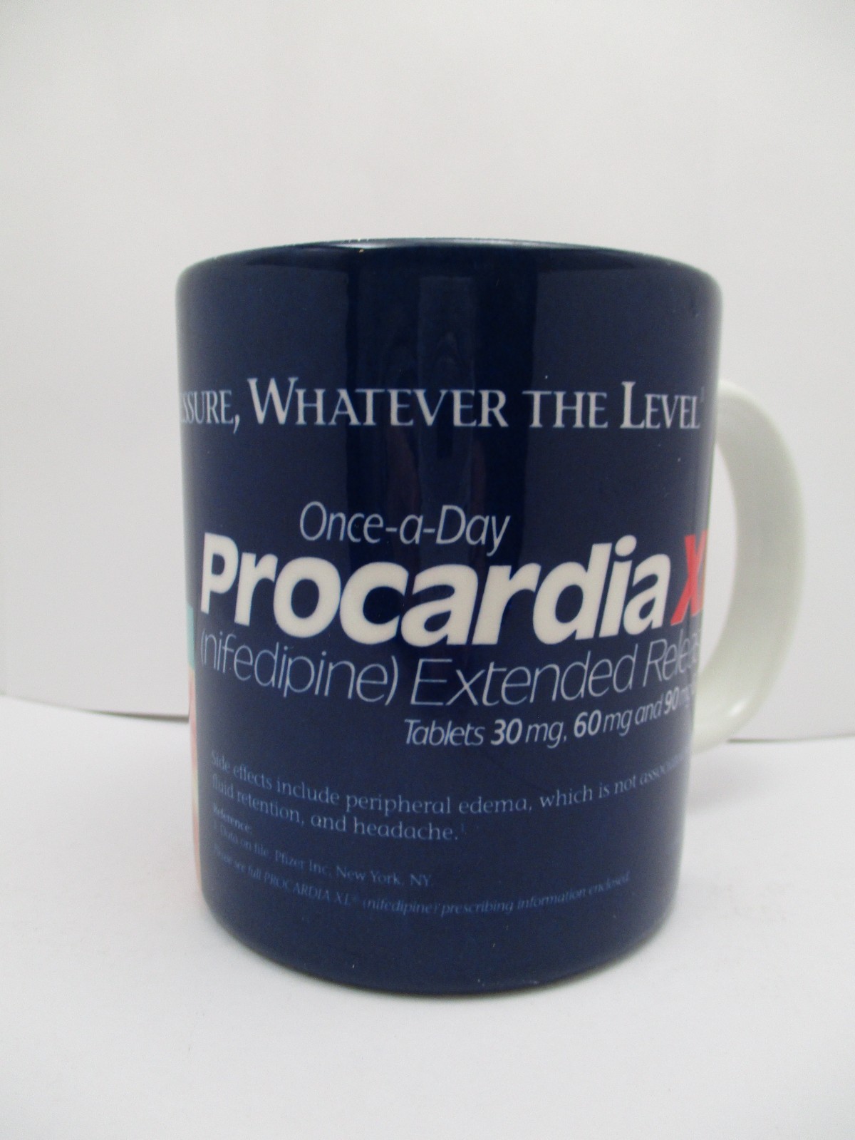 Procardia XL Cup / Mug Vintage Drug Rep Pharmaceutical History Advertisement