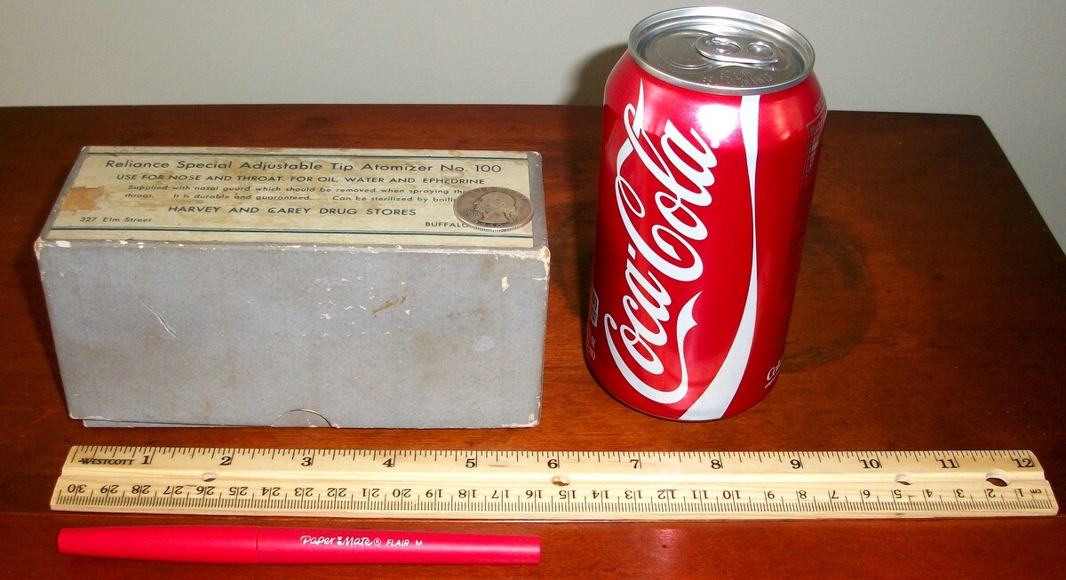Reliance atomizer No 100 Harvey & Carey Drug Stores 327 Elm Street Buffalo, NY