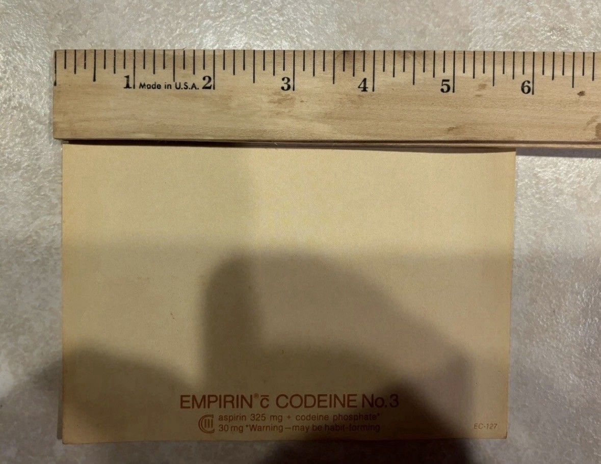 Empirin Codeine No. 3 Pharmaceutical Collectible Paper Notepad Advertising