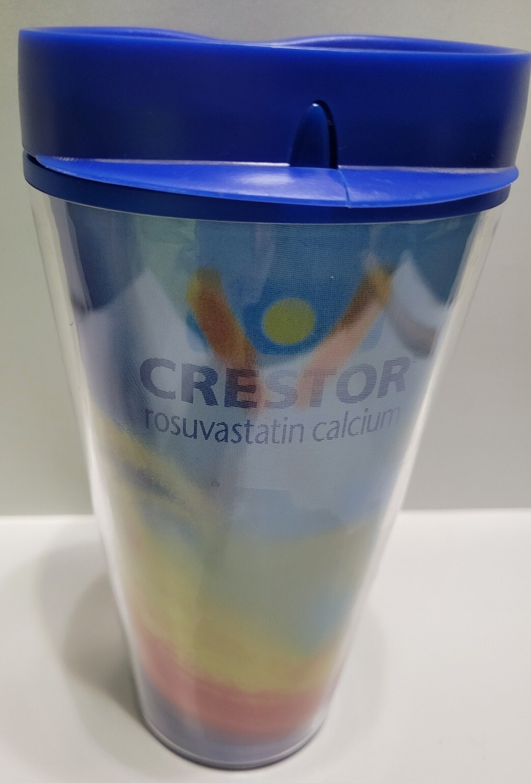 Travel Mug Cup Crestor Drug Pharmaceutical Rep Fade Away Lenticular Logo READ