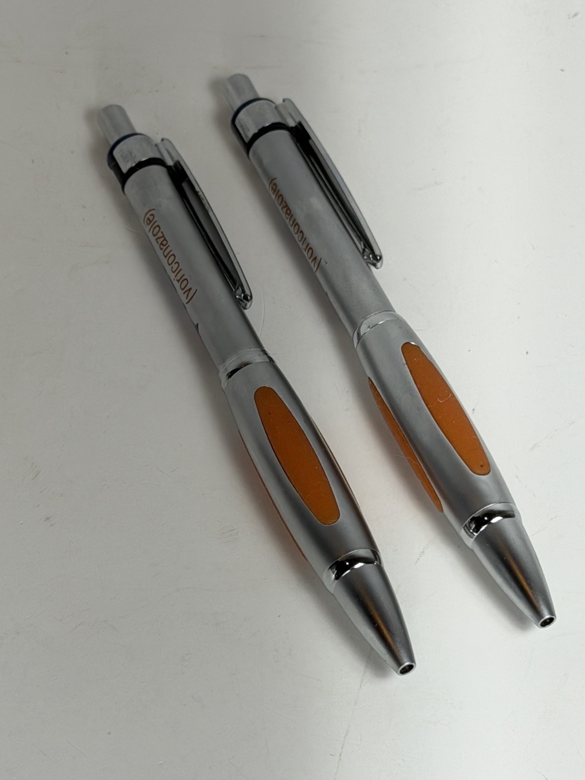 Drug Rep VFEND Collectible Heavy Metal Pen RARE Orange Chrome Working